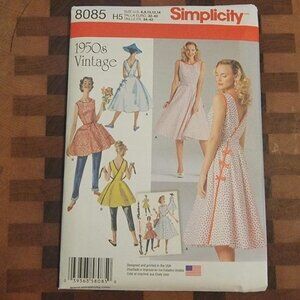 Simplicity 8085 - Uncut - 1950s Vintage Reproduction - Sizes 6-14